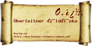 Oberleitner Áldáska névjegykártya